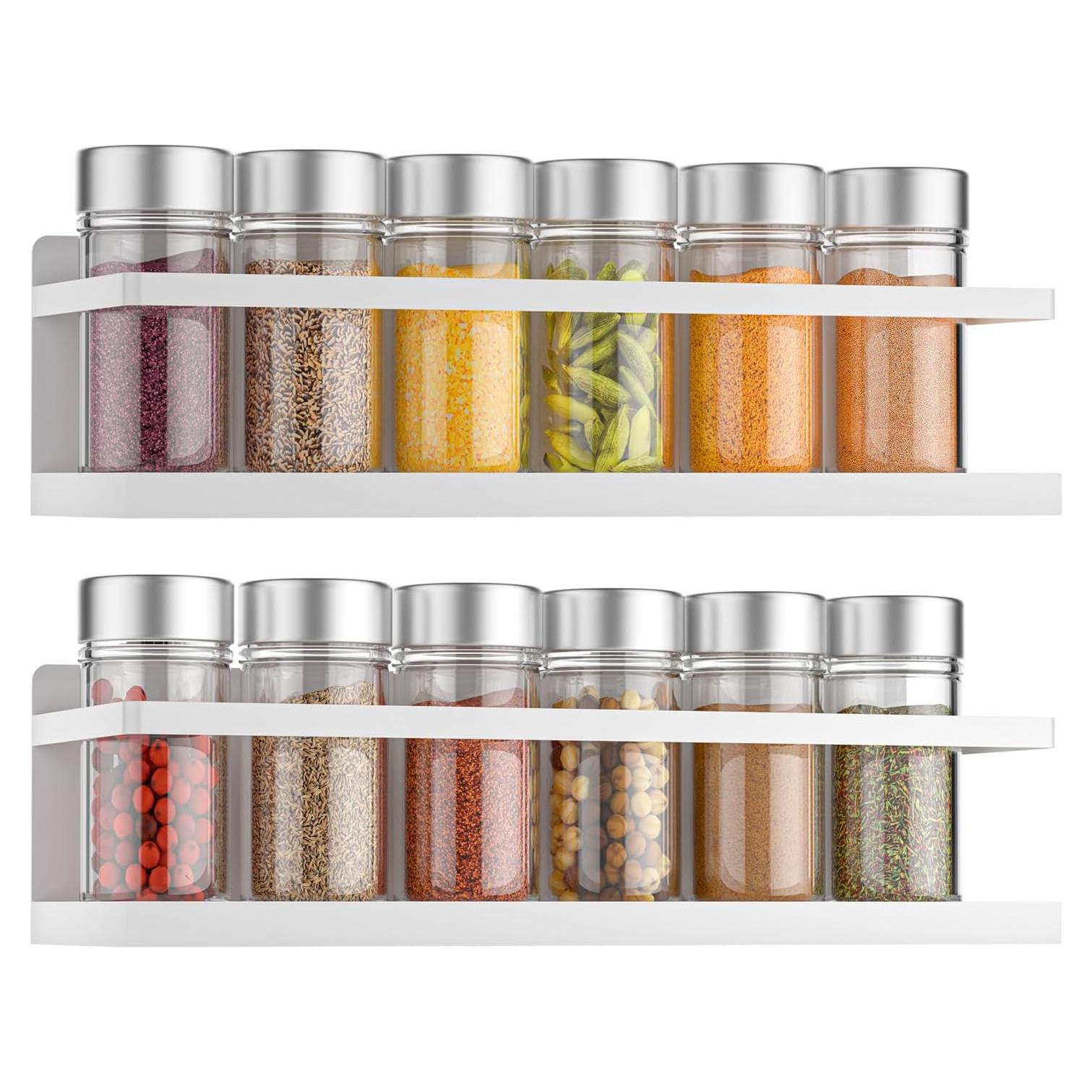 Estante Magnético para Especias VANPET 30x6x6 cm Blanco
