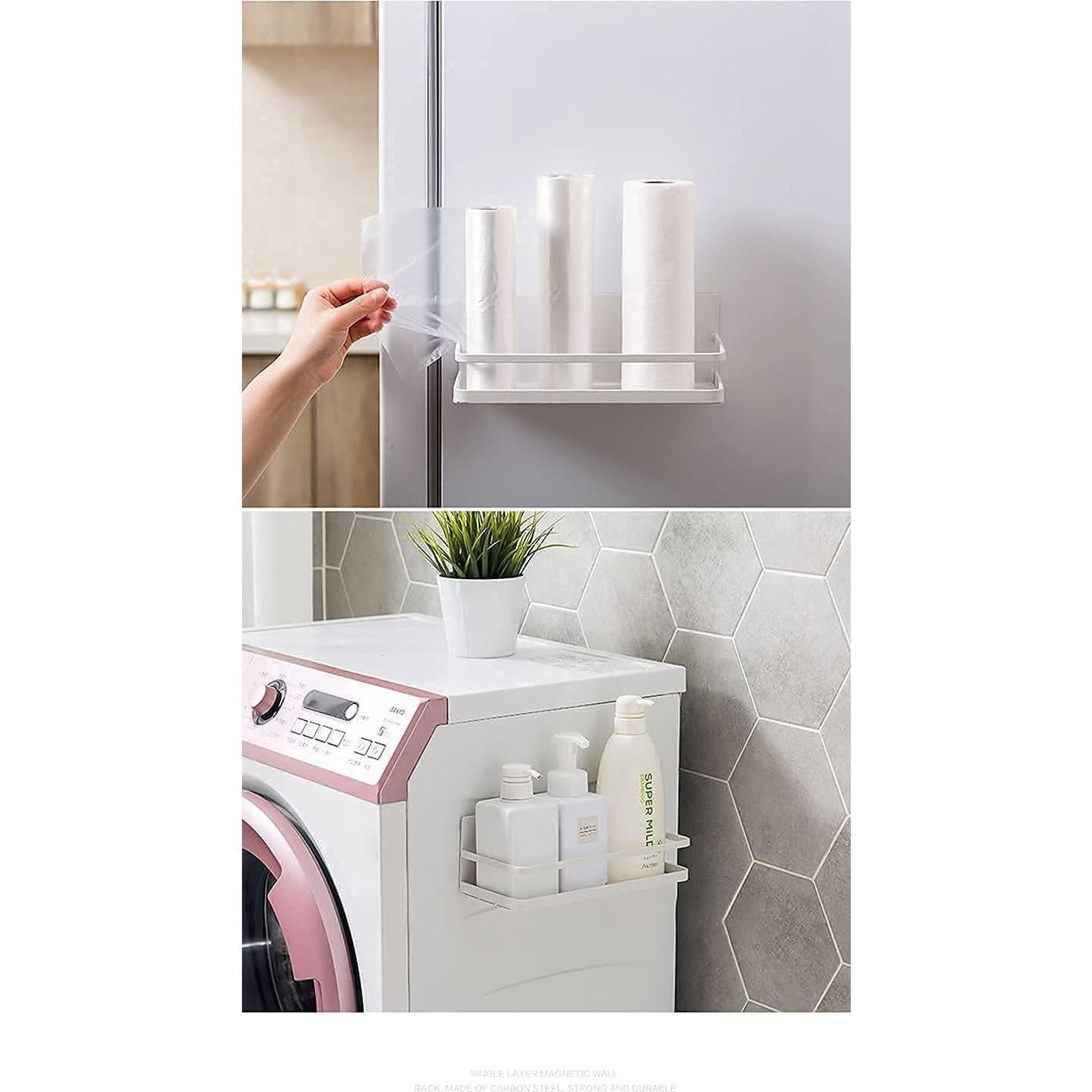 Estante Magnético para Especias ELESEI Blanco 2 Niveles 24.66x11.18 cm