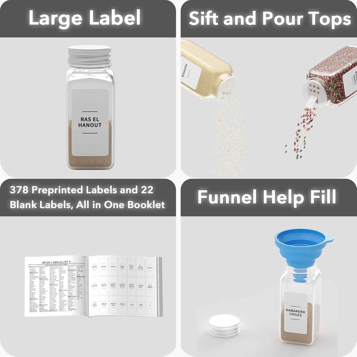 Estante de Especias Magnético SpaceAid 2 Estantes 24 Frascos