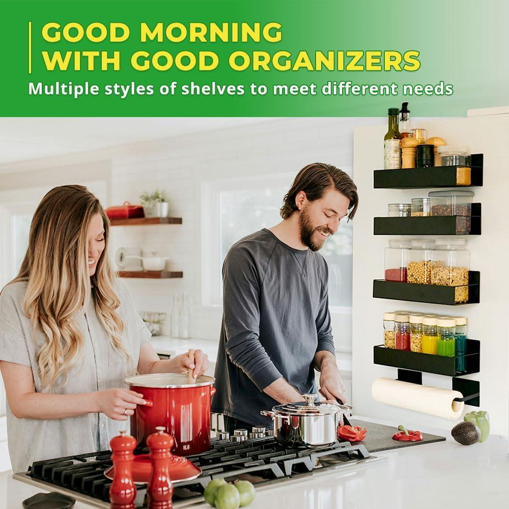 Juego de Estantes Magnéticos EUNOMOS para Especias - 4 Piezas