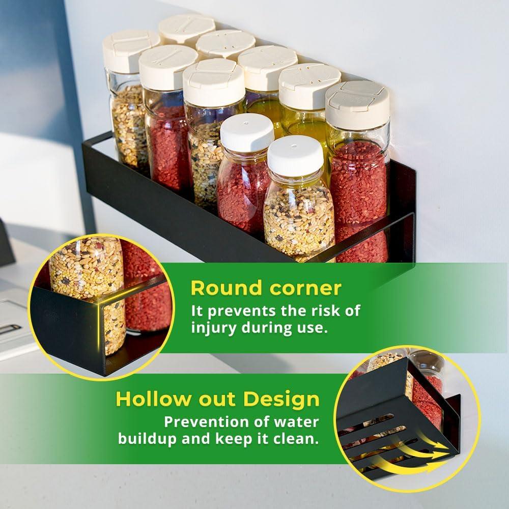 Juego de Estantes Magnéticos EUNOMOS para Especias - 4 Piezas
