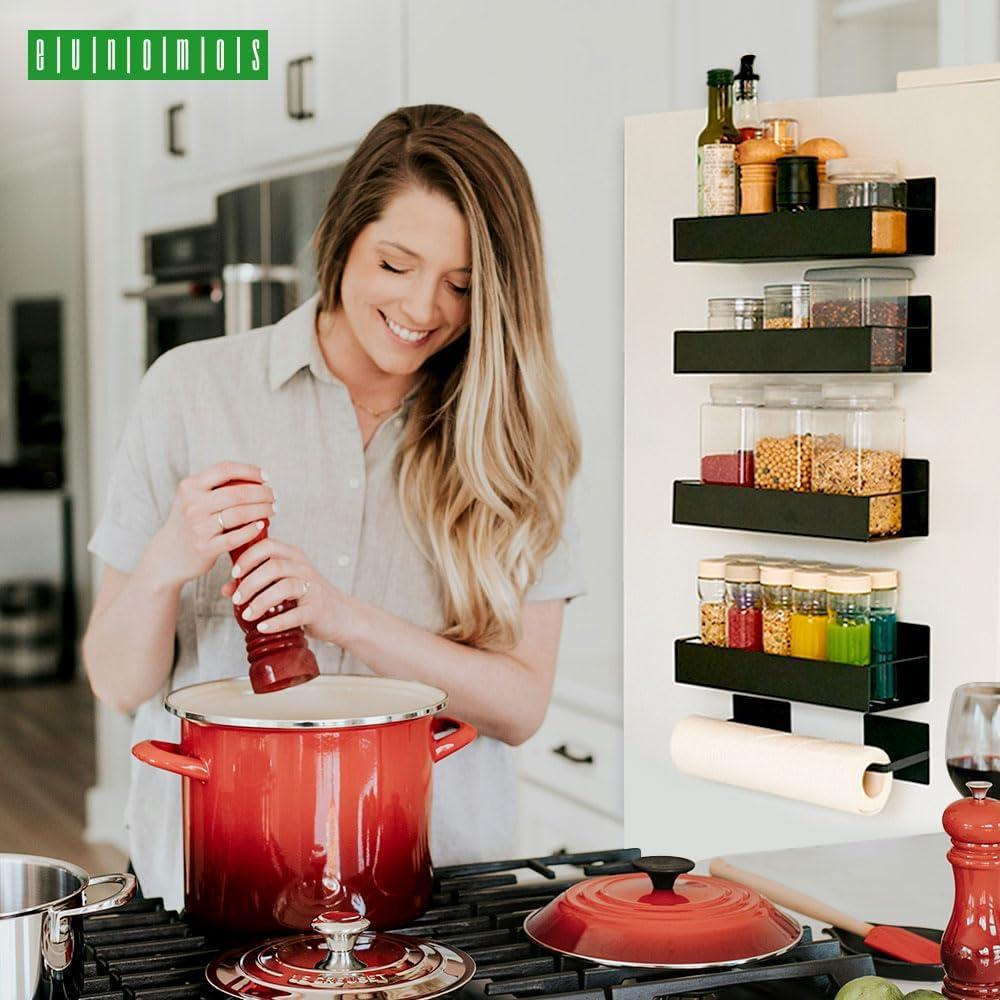 Juego de Estantes Magnéticos EUNOMOS para Especias - 4 Piezas