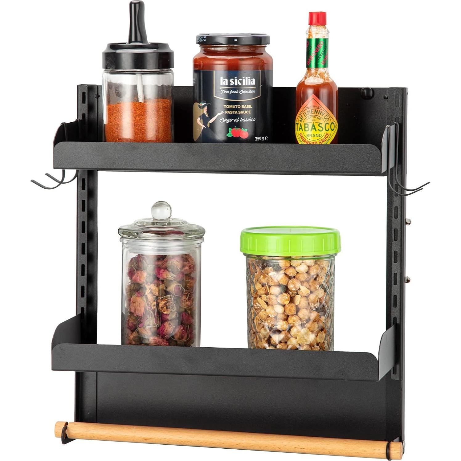 Estante Magnético para Especias Fashionwu 2 Niveles 10.9 cm