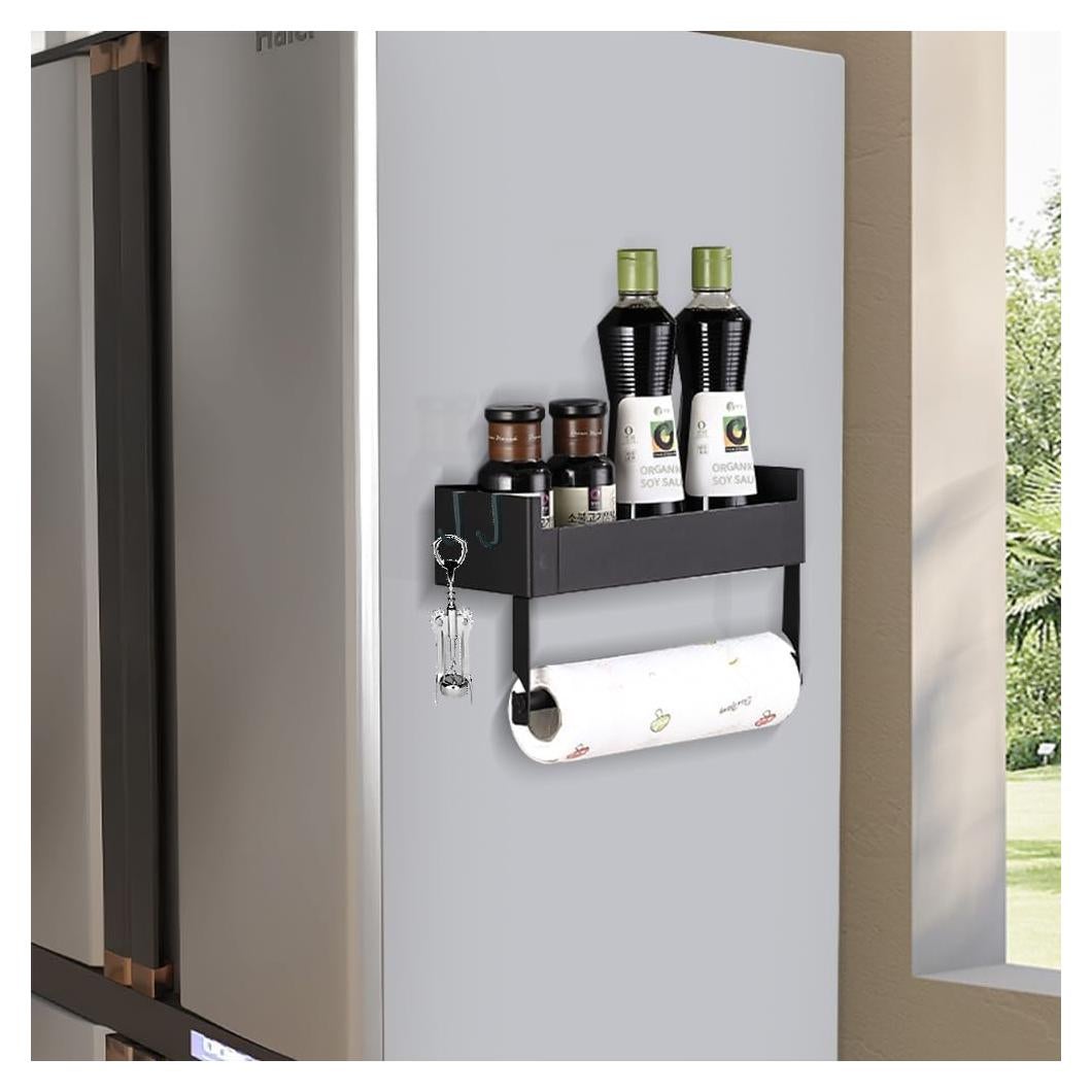 Estante Magnético para Especias WHALEZZ 30x11x17 cm Negro