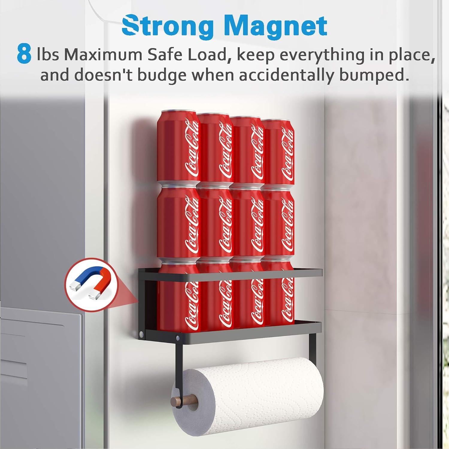 Estante Magnético Plegable Thipoten 2-en-1 para Cocina Negro