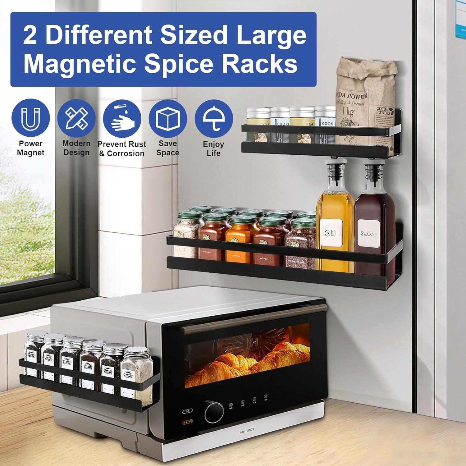 Estante Magnético de Especias Uten - 2 Piezas, Ahorra Espacio