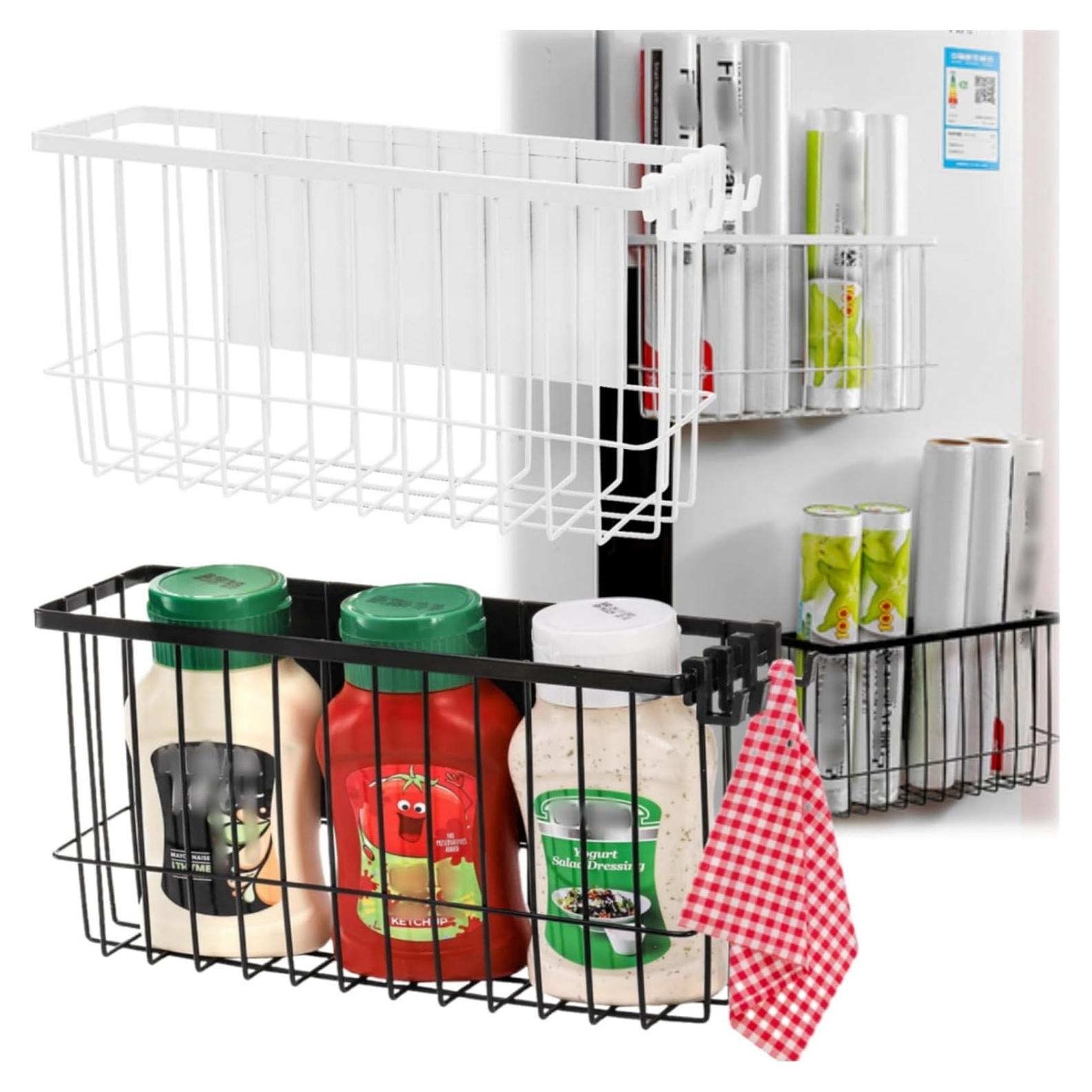 Paquete de 2 Cestas Magnéticas para Refrigerador Tlence 25.4x15.2cm