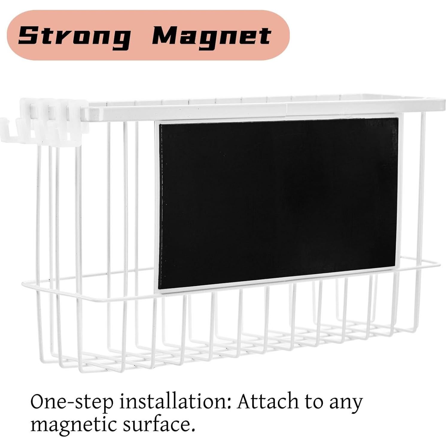 Paquete de 2 Cestas Magnéticas para Refrigerador Tlence 25.4x15.2cm