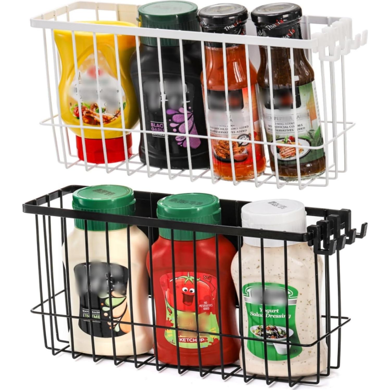 Paquete de 2 Cestas Magnéticas para Refrigerador Tlence 25.4x15.2cm