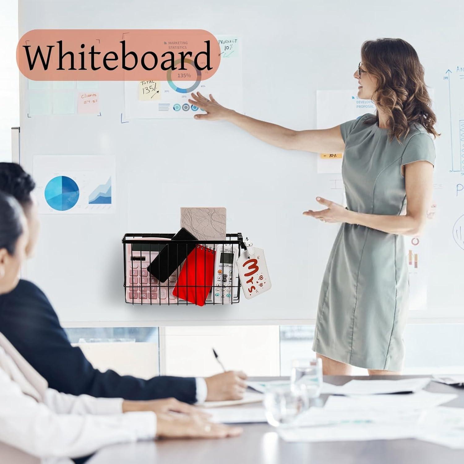 Paquete de 2 Cestas Magnéticas para Refrigerador Tlence 25.4x15.2cm