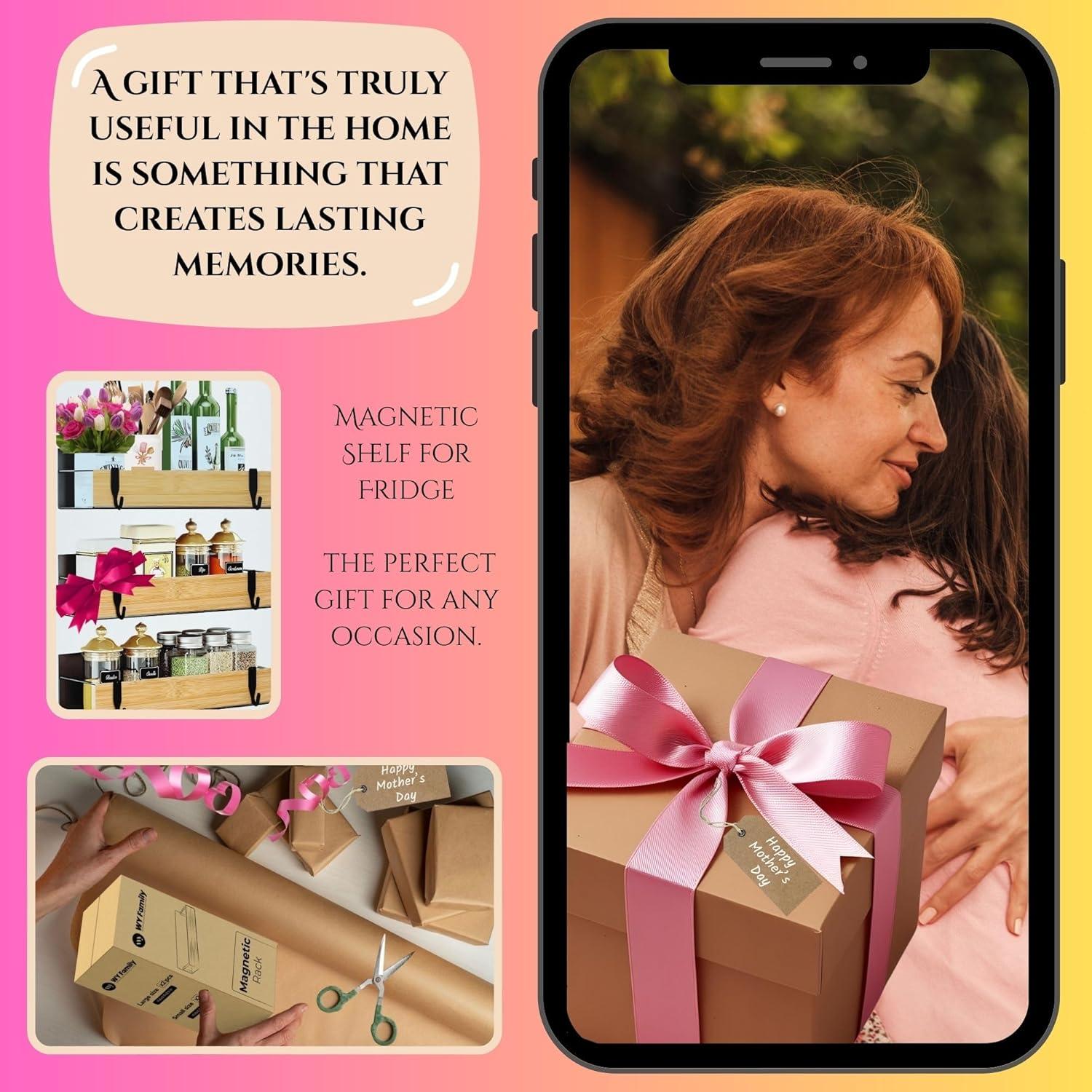 Estante Magnético para Especias WY Family - 3 Estantes, Negro