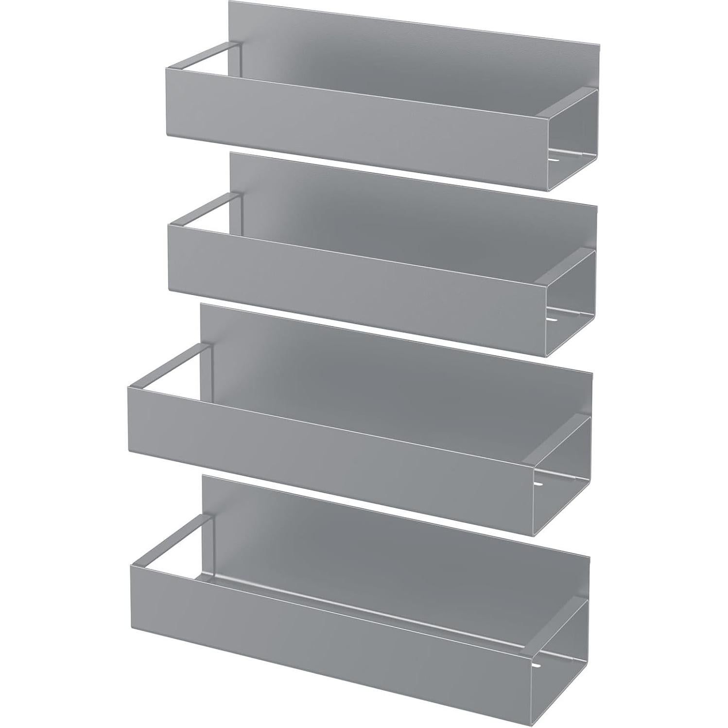 Estantes Magnéticos para Especias Genérico 4 Piezas Negro