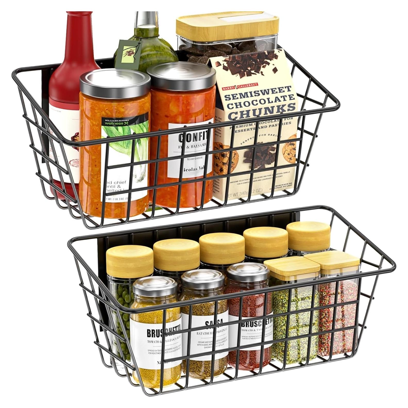 Estante Magnético Ofiray-home para Refrigerador, 2 Unidades, Negro