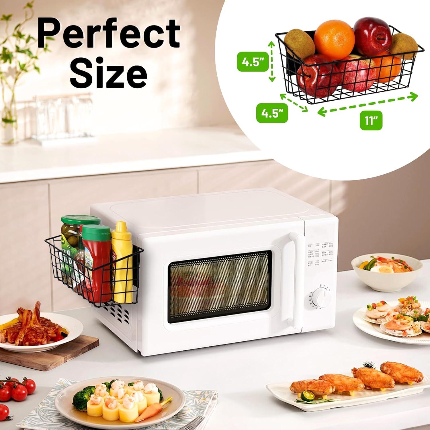 Estante Magnético Ofiray-home para Refrigerador, 2 Unidades, Negro