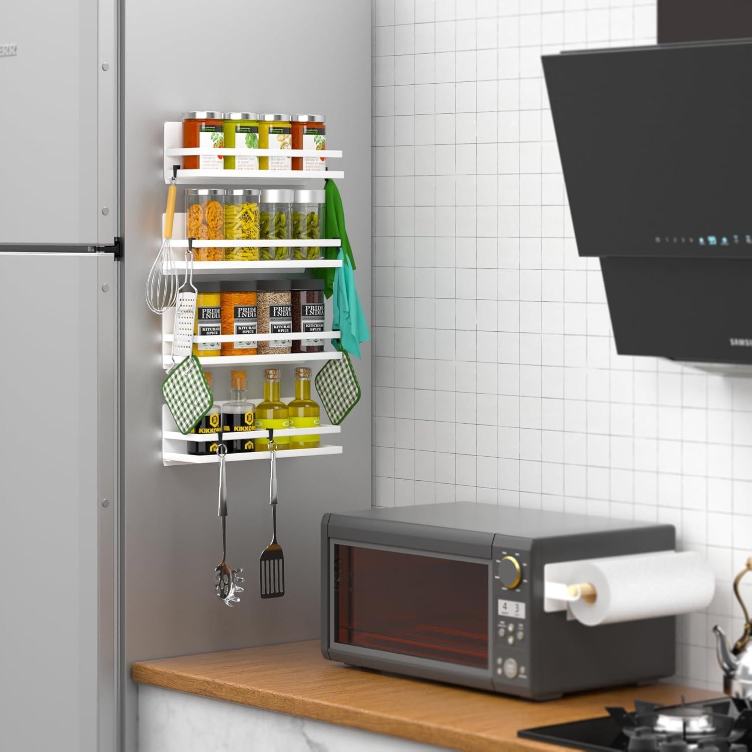 Estante Magnético SlimmKISS para Especias y Toallas de Papel - 3 Pzs