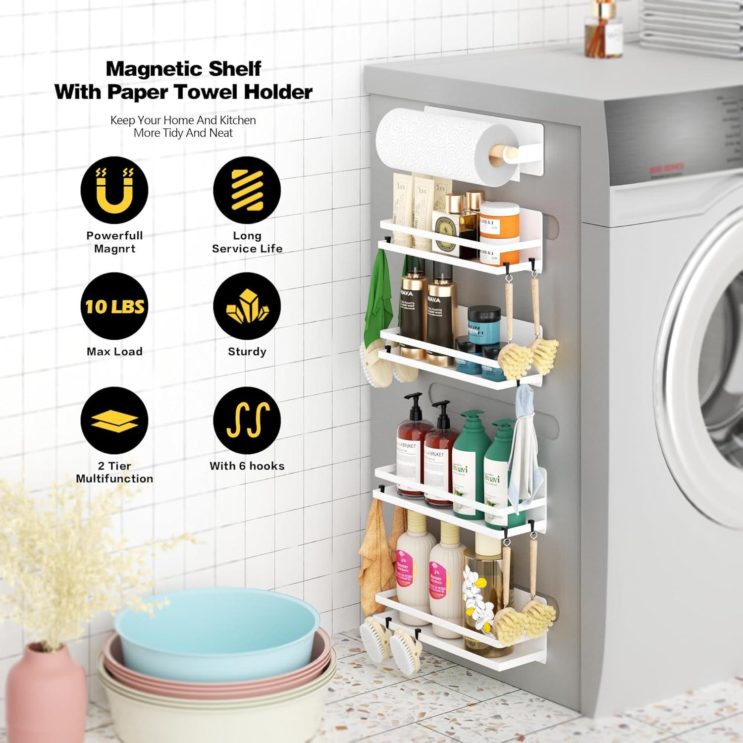 Estante Magnético SlimmKISS para Especias y Toallas de Papel - 3 Pzs