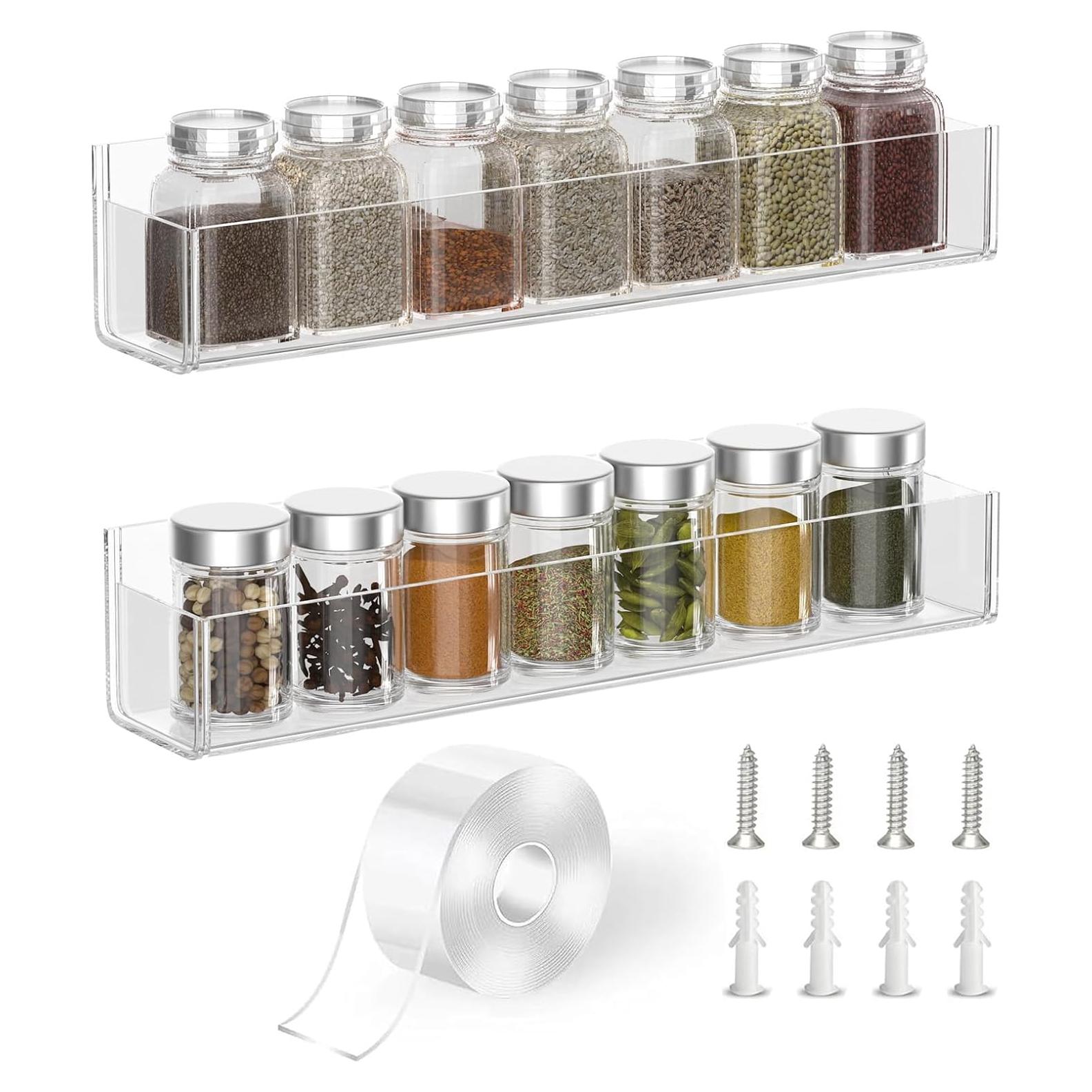 Organizador de Especias Acrílico Adhesivo PMMASTO 2 Paquete 30 cm