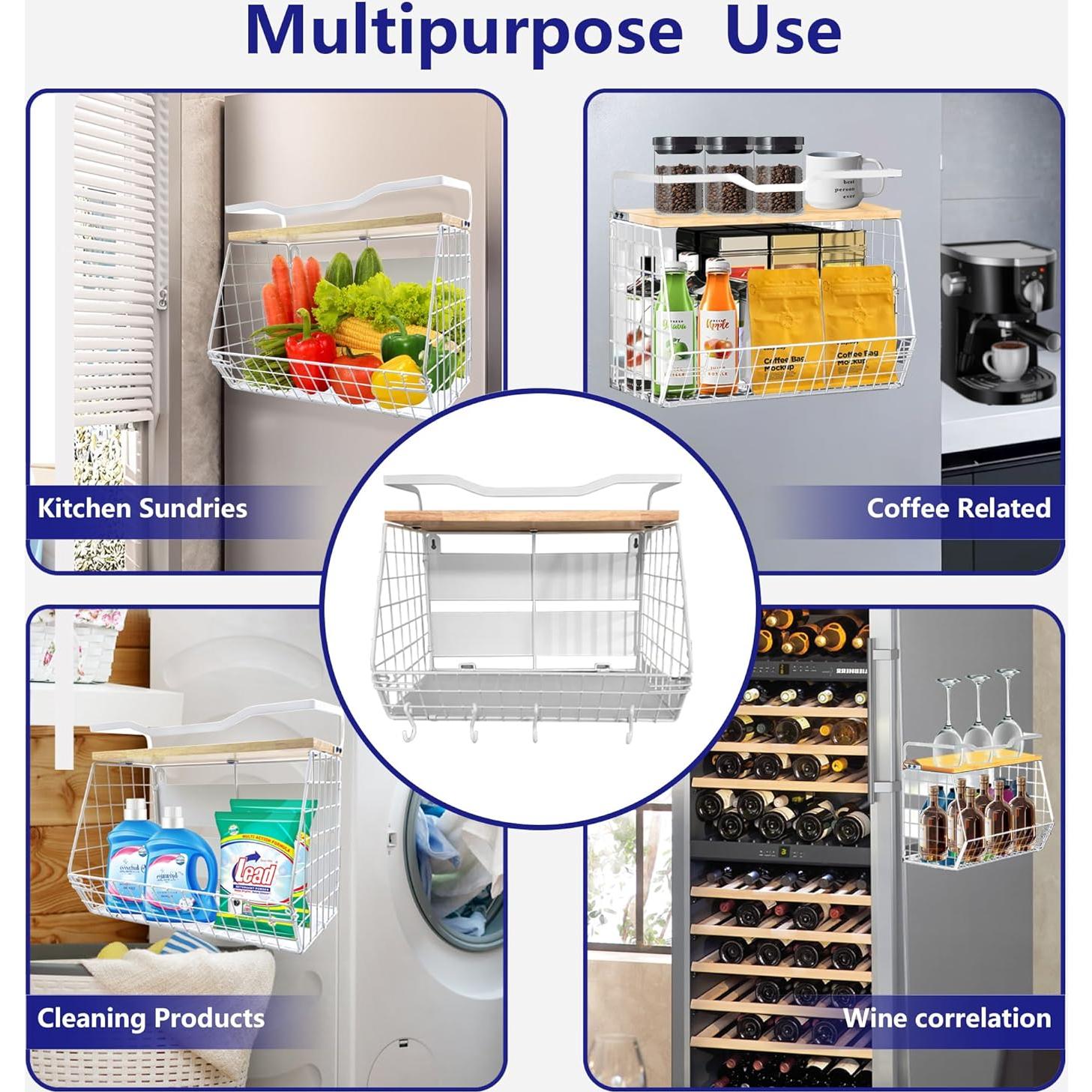 Estante Magnético bealy para Refrigerador 35.1x29.5cm Blanco