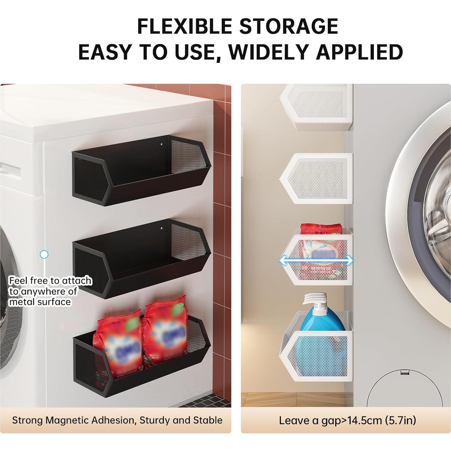 Cesta Magnética Grande WOCHUANGSI para Lavadora y Refrigerador