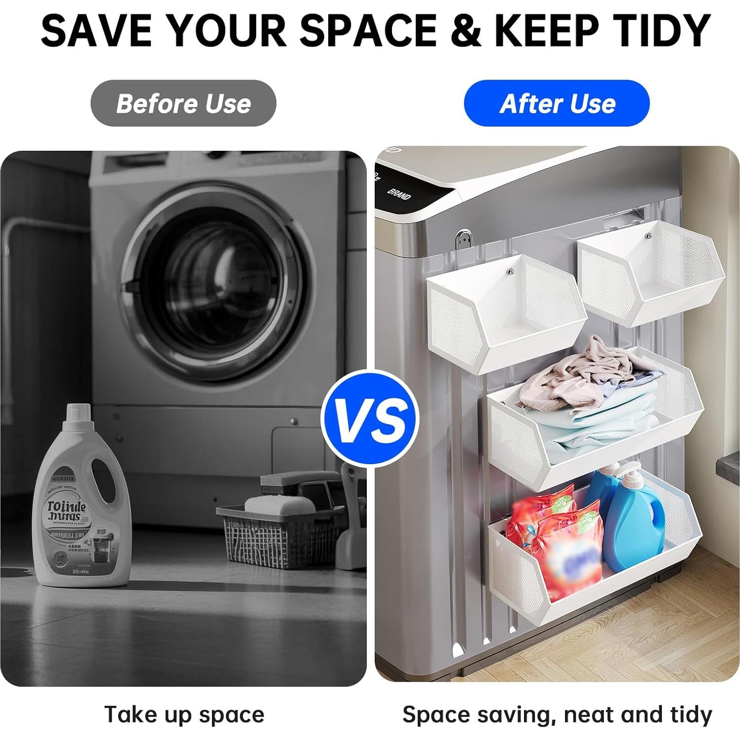 Cesta Magnética Grande WOCHUANGSI para Lavadora y Refrigerador