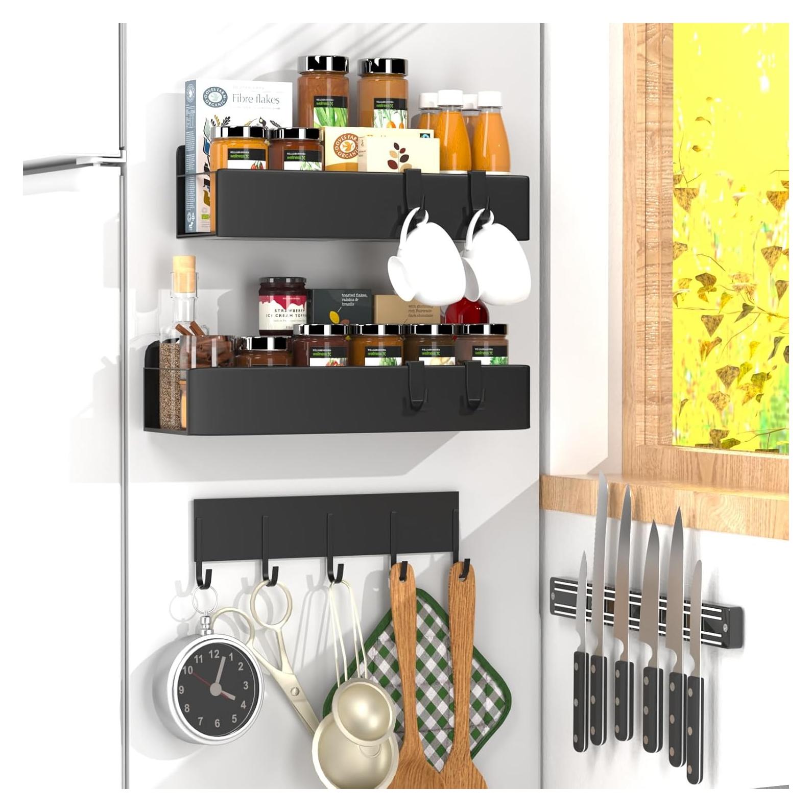 Estantes Magnéticos para Especias SUNHEARTH - Paquete de 4