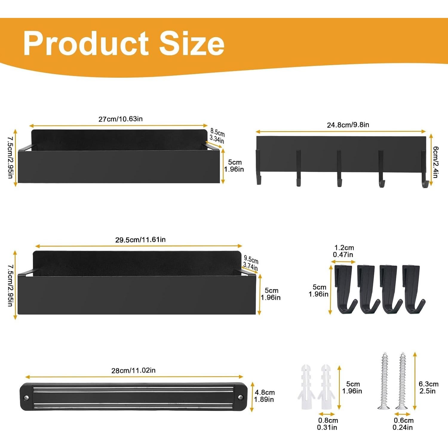 Estantes Magnéticos para Especias SUNHEARTH - Paquete de 4