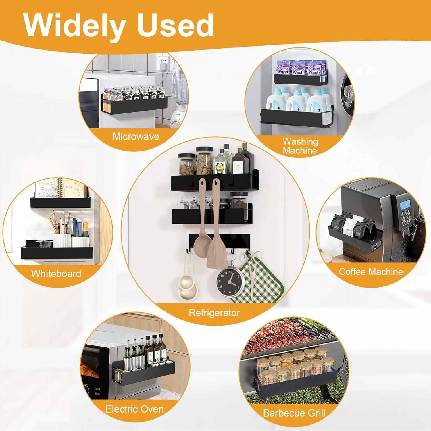 Estantes Magnéticos para Especias SUNHEARTH - Paquete de 4