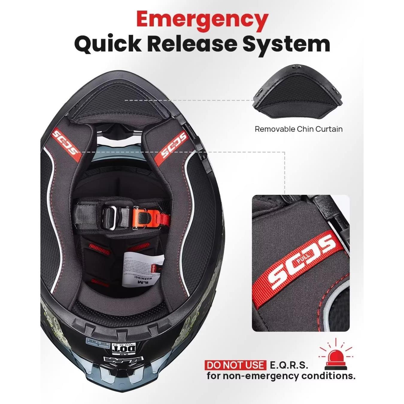 Casco Integral ILM 861A Doble Visera Mediano LaNoche