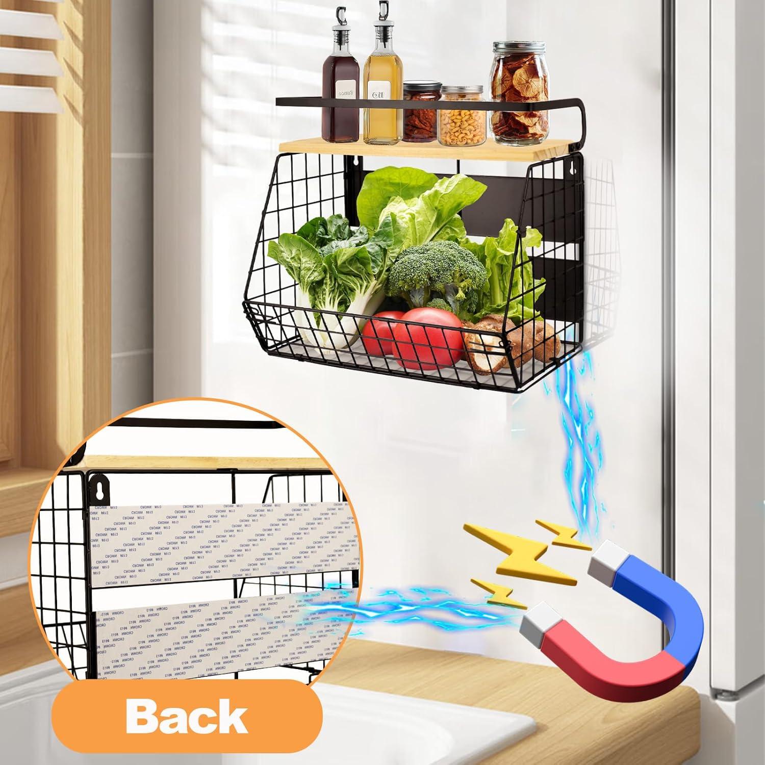 Estante Magnético DecorDudz para Nevera 35x29.5cm Negro