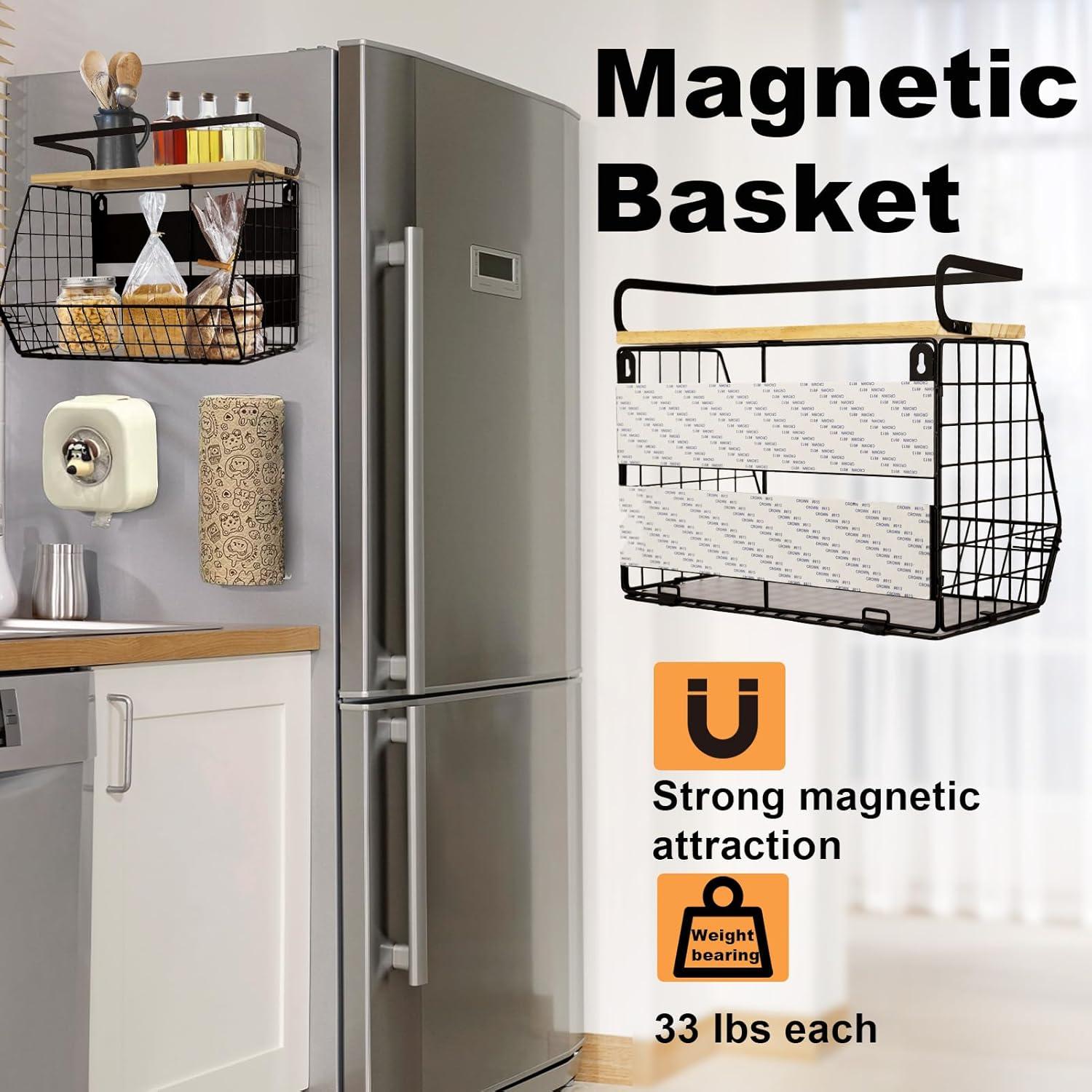 Estante Magnético DecorDudz para Nevera 35x29.5cm Negro