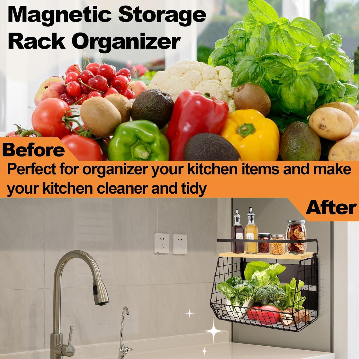 Estante Magnético DecorDudz para Nevera 35x29.5cm Negro