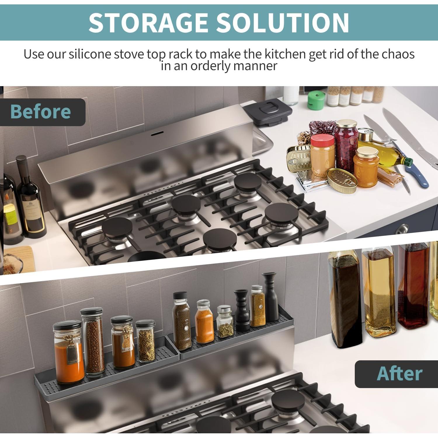 Estante Magnético para Cocina BFONS 76x9 cm Silicona Gris