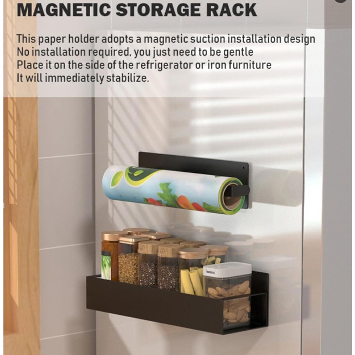 Estante Magnético para Especias Limyaxy - 3 Piezas, Metal Negro