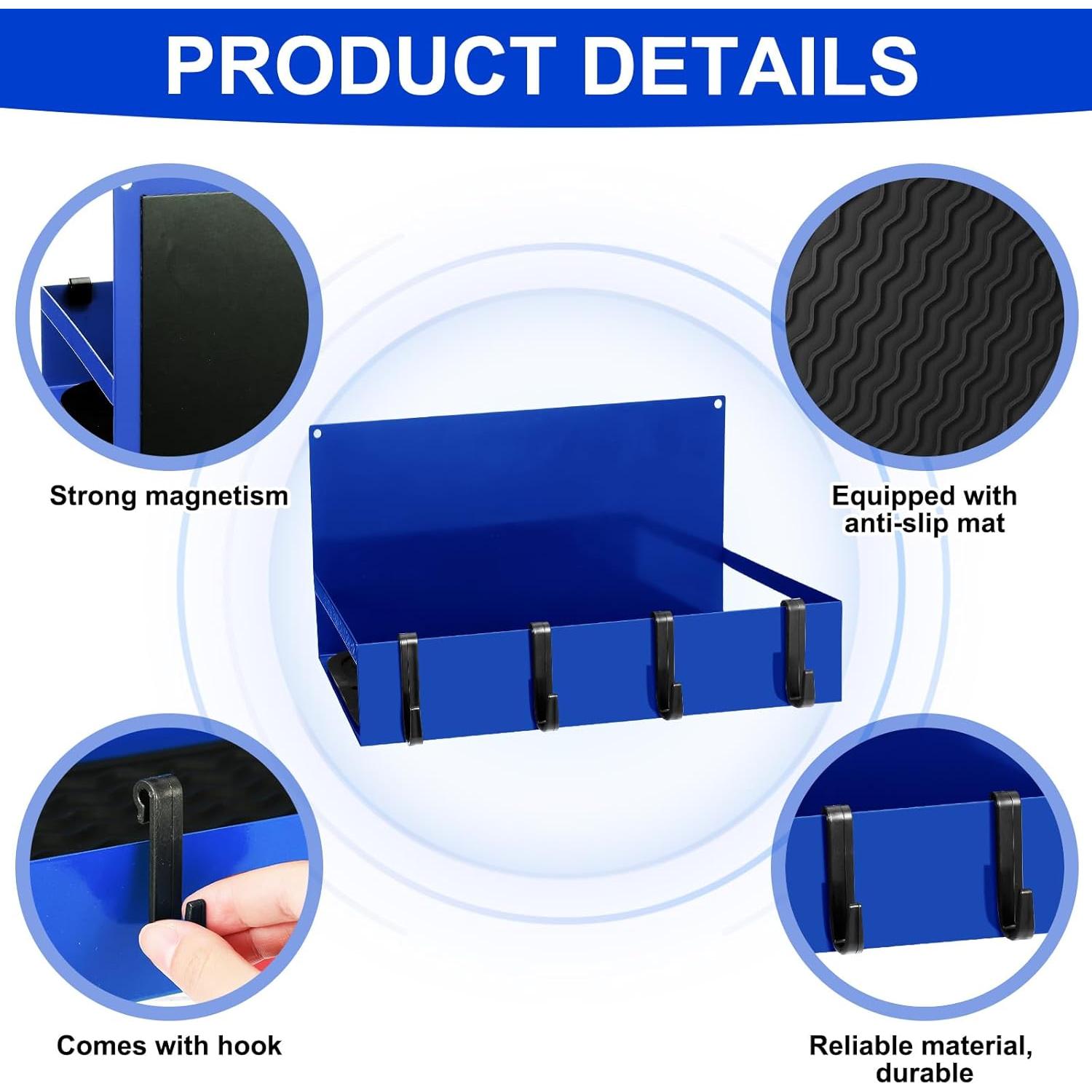Paquete de 3 Organizadores Magnéticos Lineshading Azul 9 kg