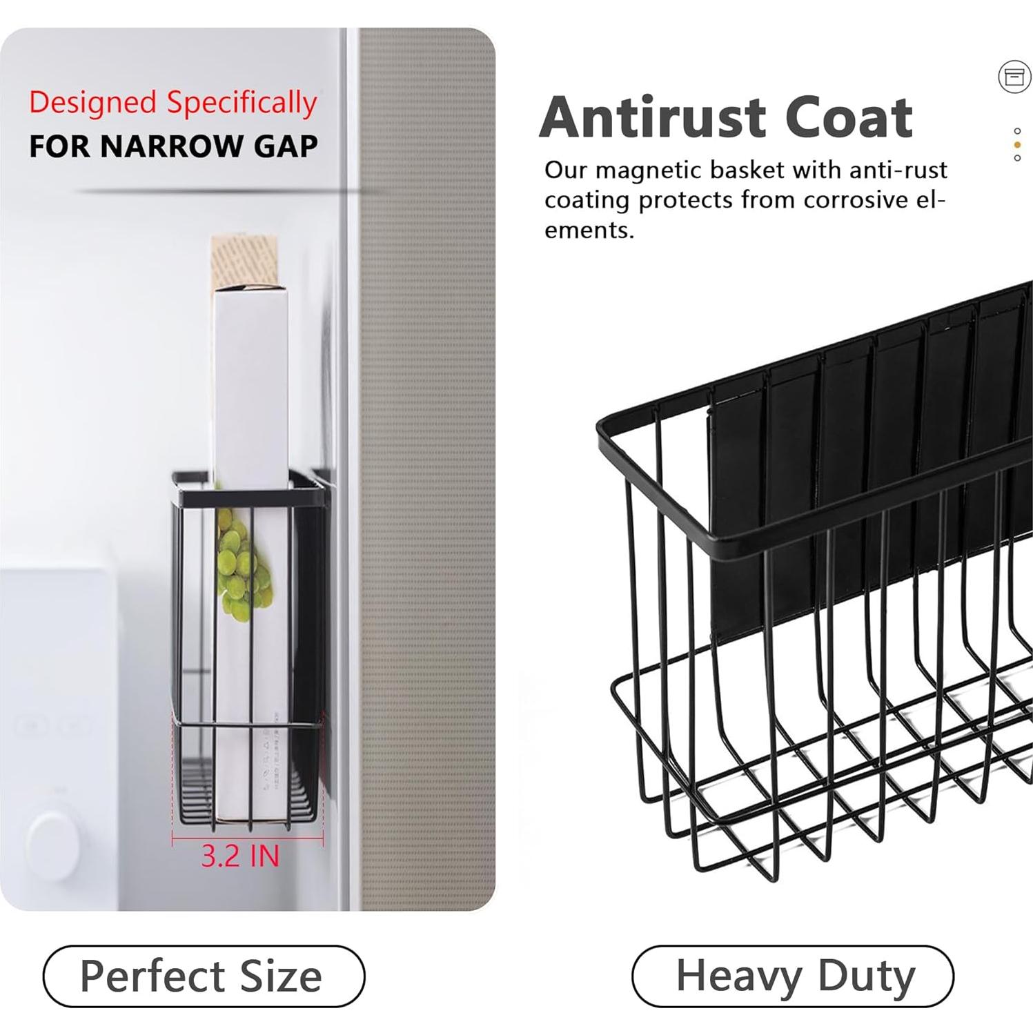 Organizador Magnético para Refrigerador LIFEFAN 26x8x15 cm Negro