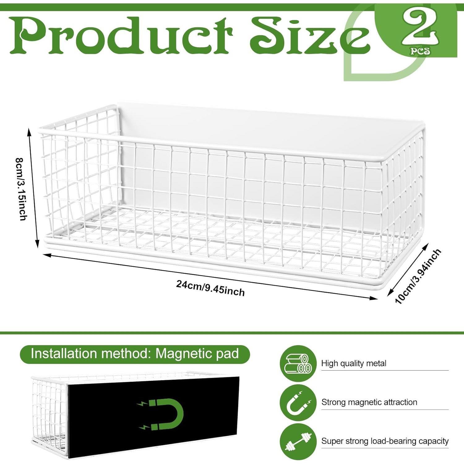 2 Cestas Magnéticas Organizador ONESIXEC para Refrigerador