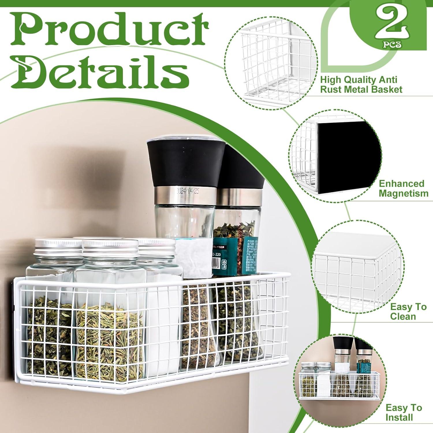 2 Cestas Magnéticas Organizador ONESIXEC para Refrigerador