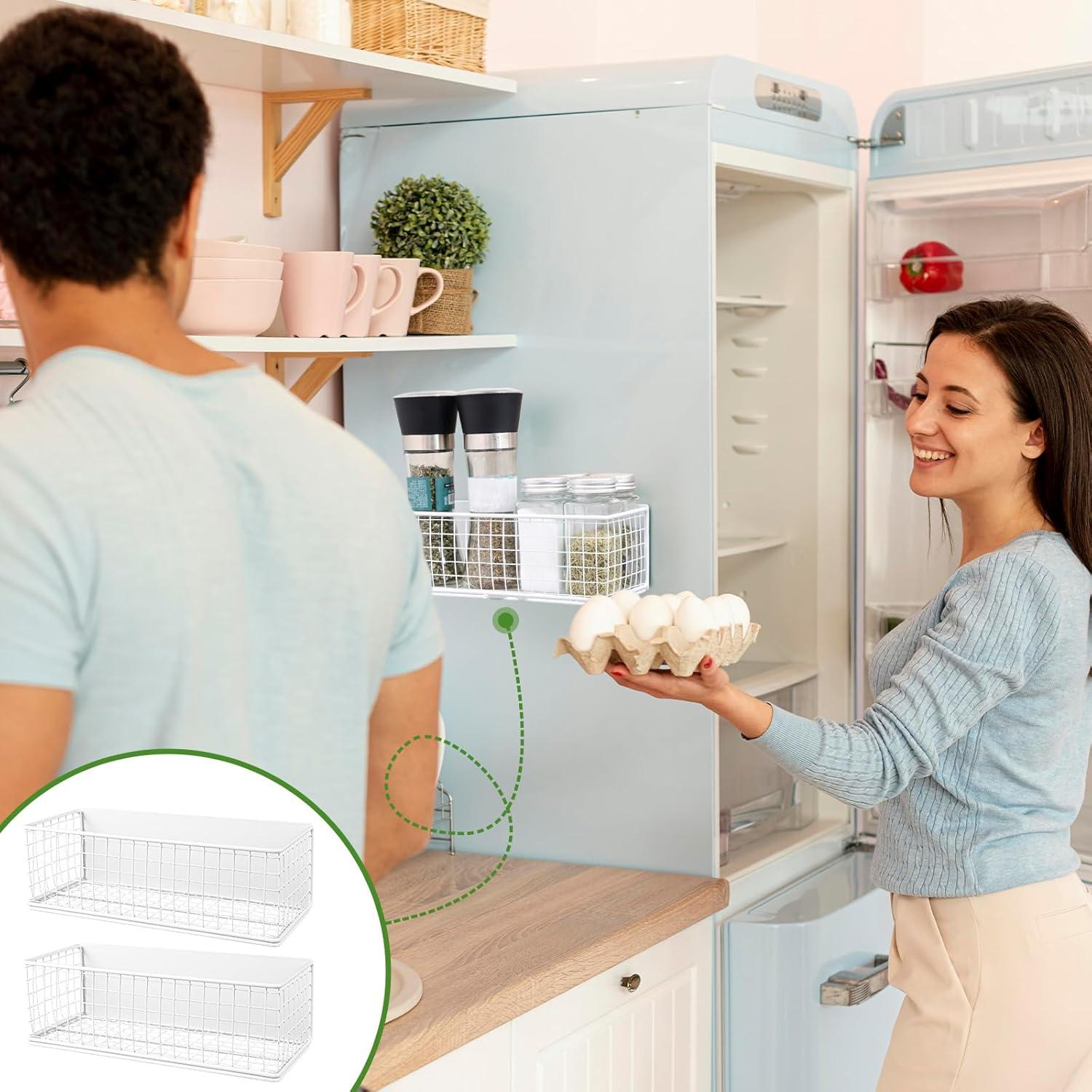 2 Cestas Magnéticas Organizador ONESIXEC para Refrigerador