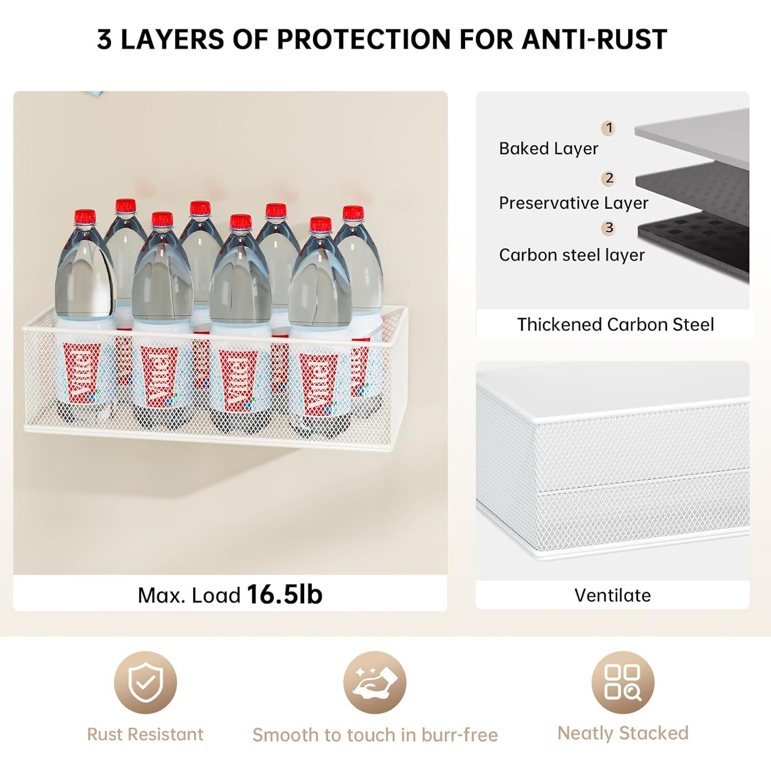 Magnetic Shelf for Washing Machine, Washer Dryer Shelf, Magnetic Lint Bin for Laundry Room, Spice Rack, Magnetic Basket Organizer for Laundry Kitchen, 1 Pack (White, 13.39''L*5.12''W*3.74''H)