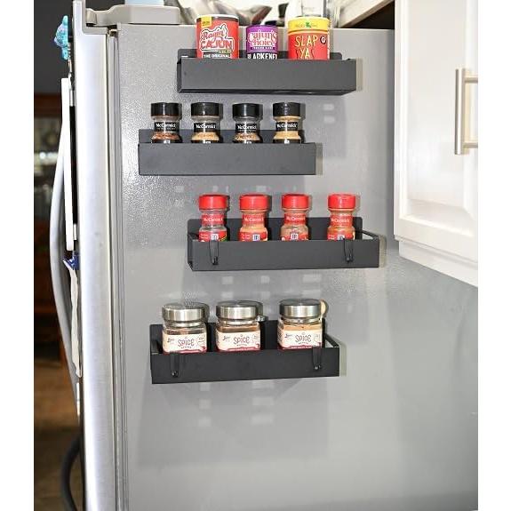 Estante Magnético para Especias Genérico Negro 1.73 kg