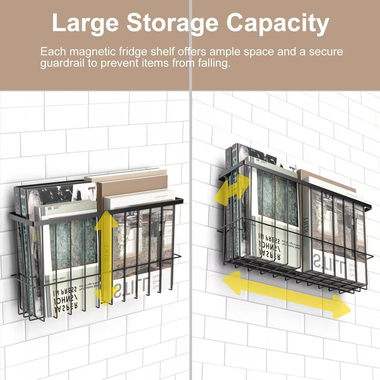 Cesta Magnética Organizador de Especias Jeyoon - Negro 26x8x15.5cm