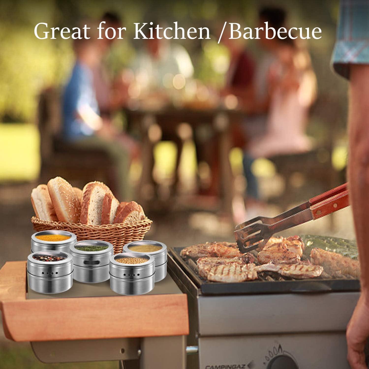 Tarros de Especias Magnéticos Beeyoka - 12 Piezas Acero Inoxidable