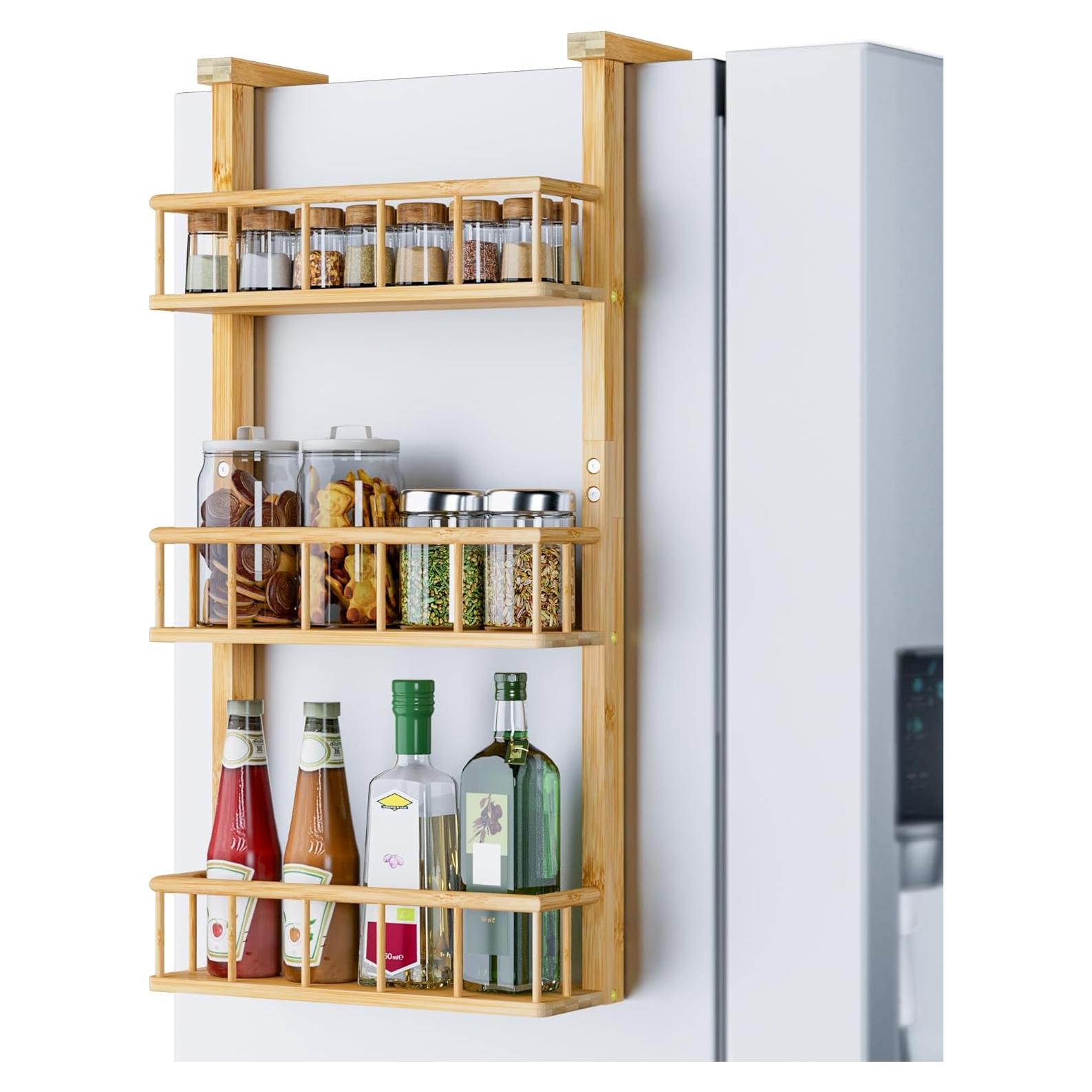 Estante Colgante de Especias Zri Bamboo 3 Niveles 69x33cm