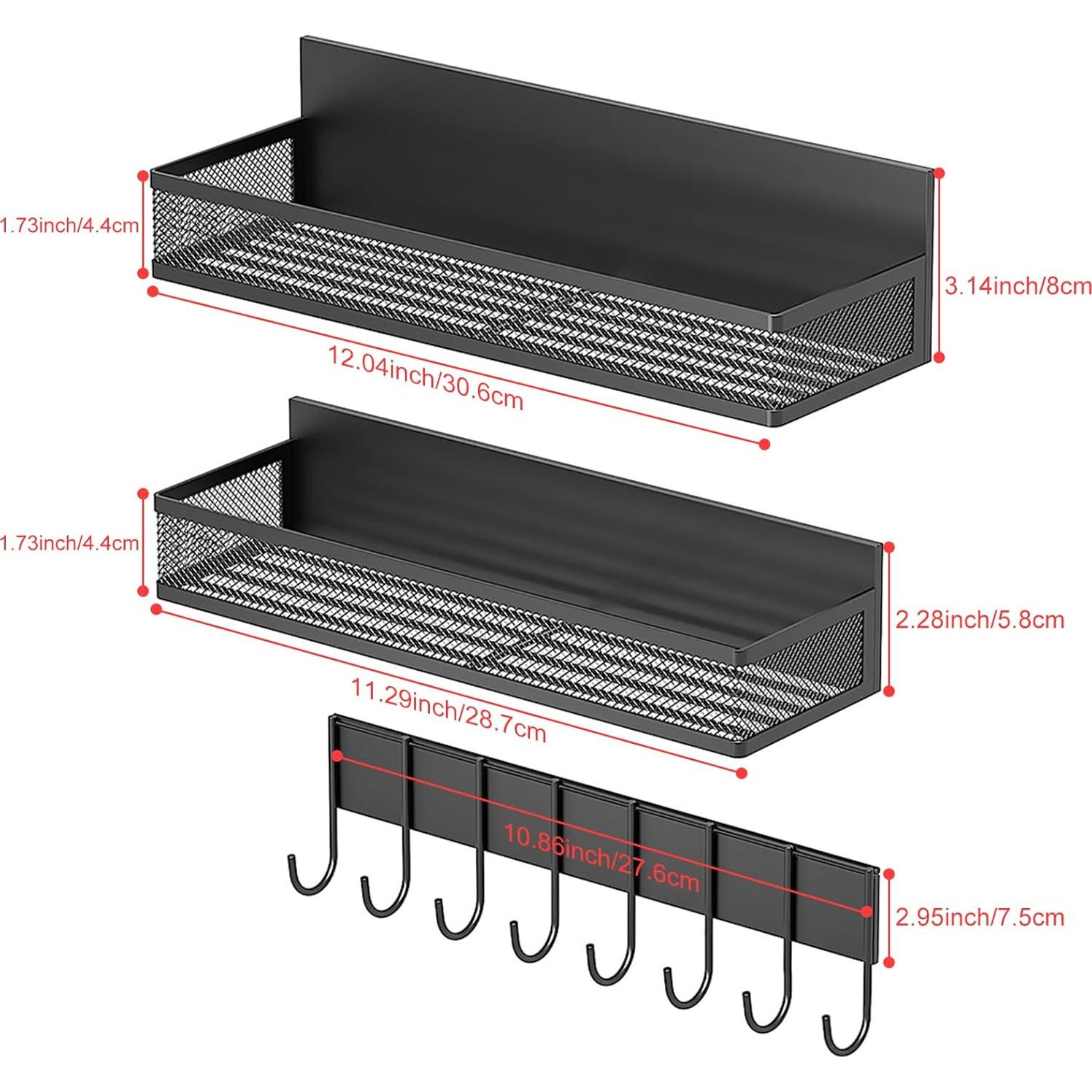Estante de Especias Magnético Vbvbip 3 en 1 con Ganchos