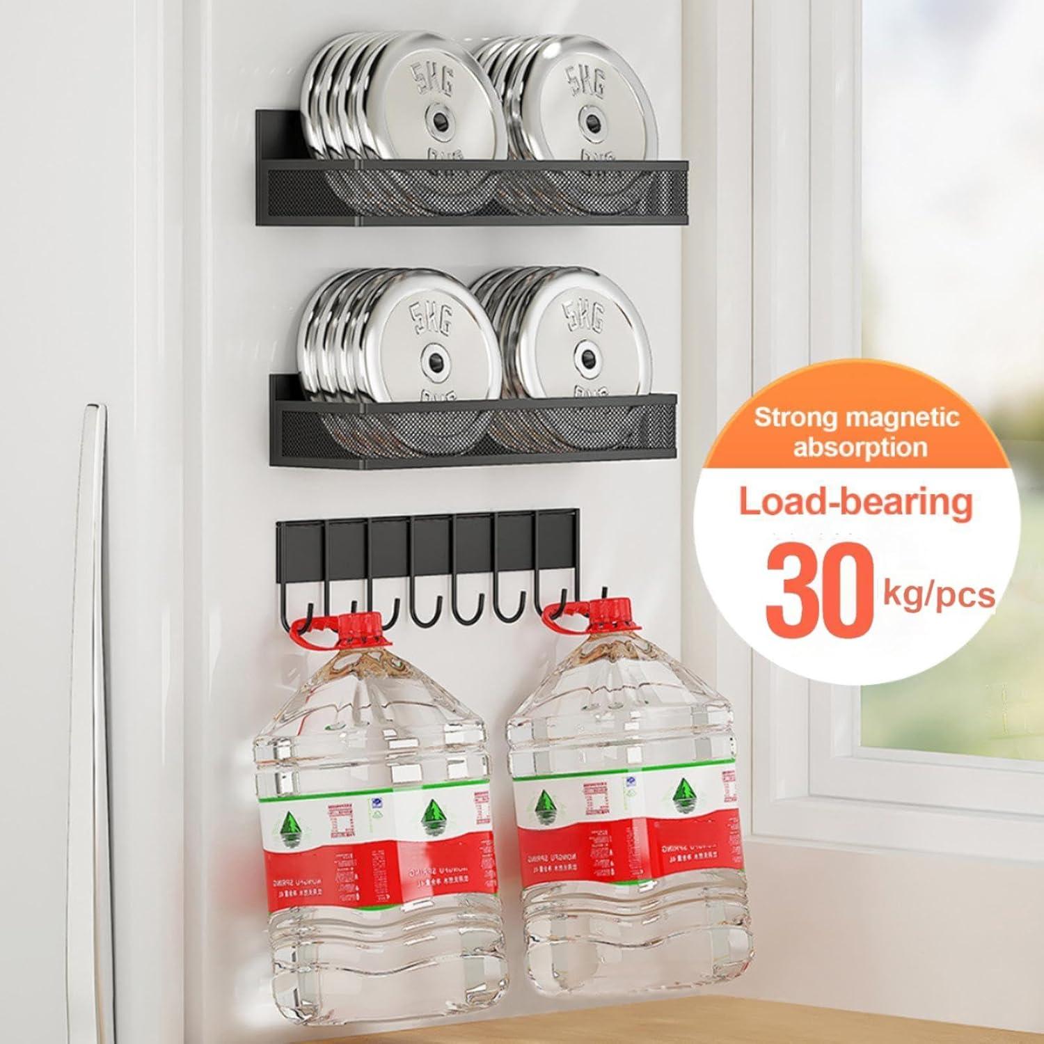 Estante de Especias Magnético Vbvbip 3 en 1 con Ganchos