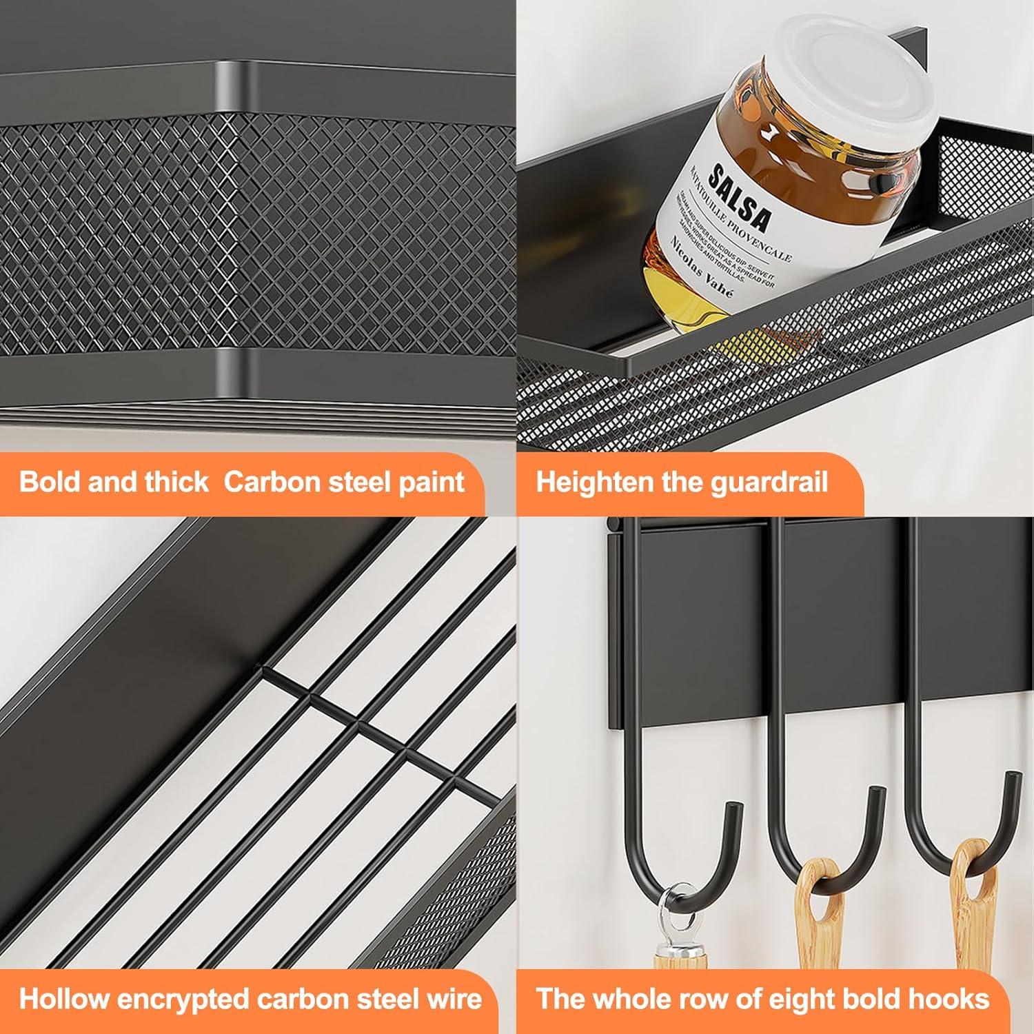 Estante de Especias Magnético Vbvbip 3 en 1 con Ganchos