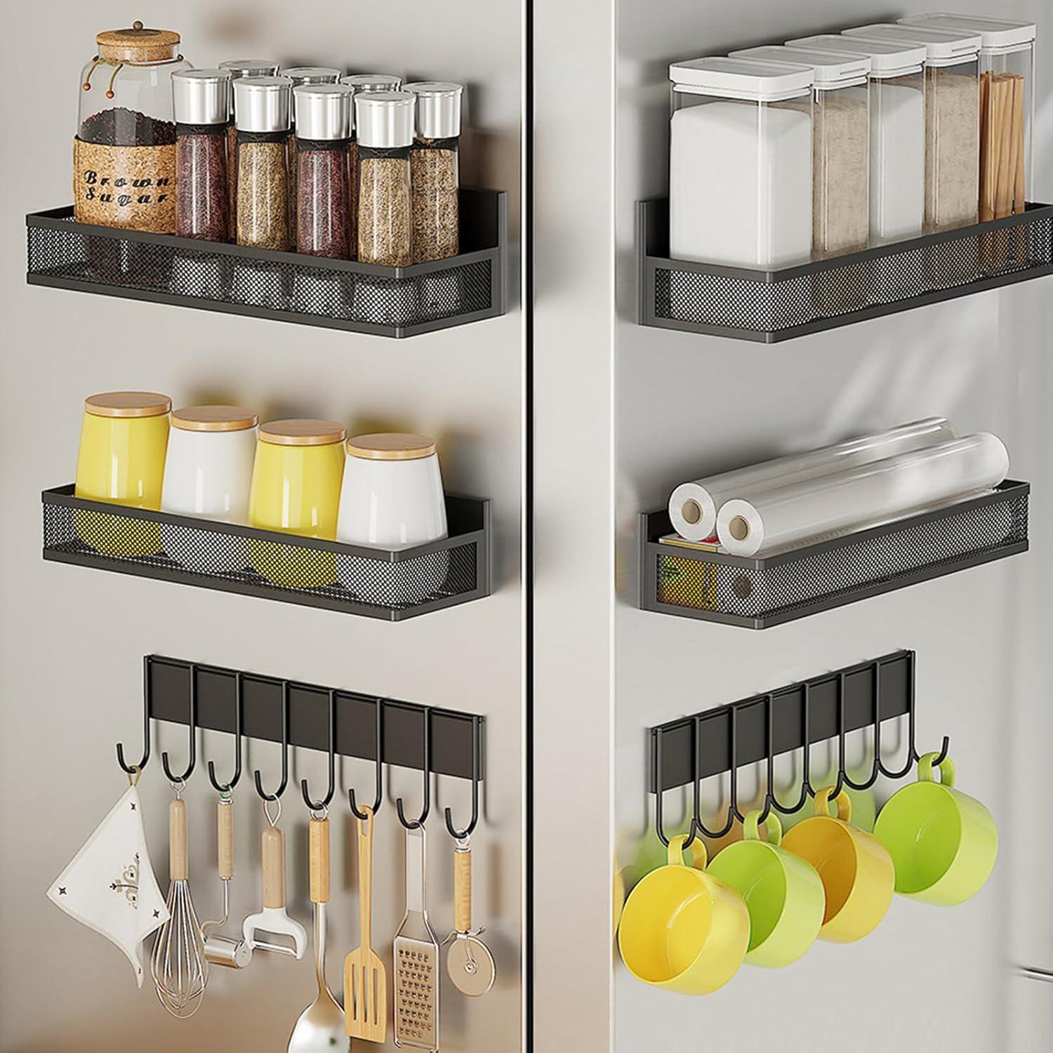 Estante de Especias Magnético Vbvbip 3 en 1 con Ganchos