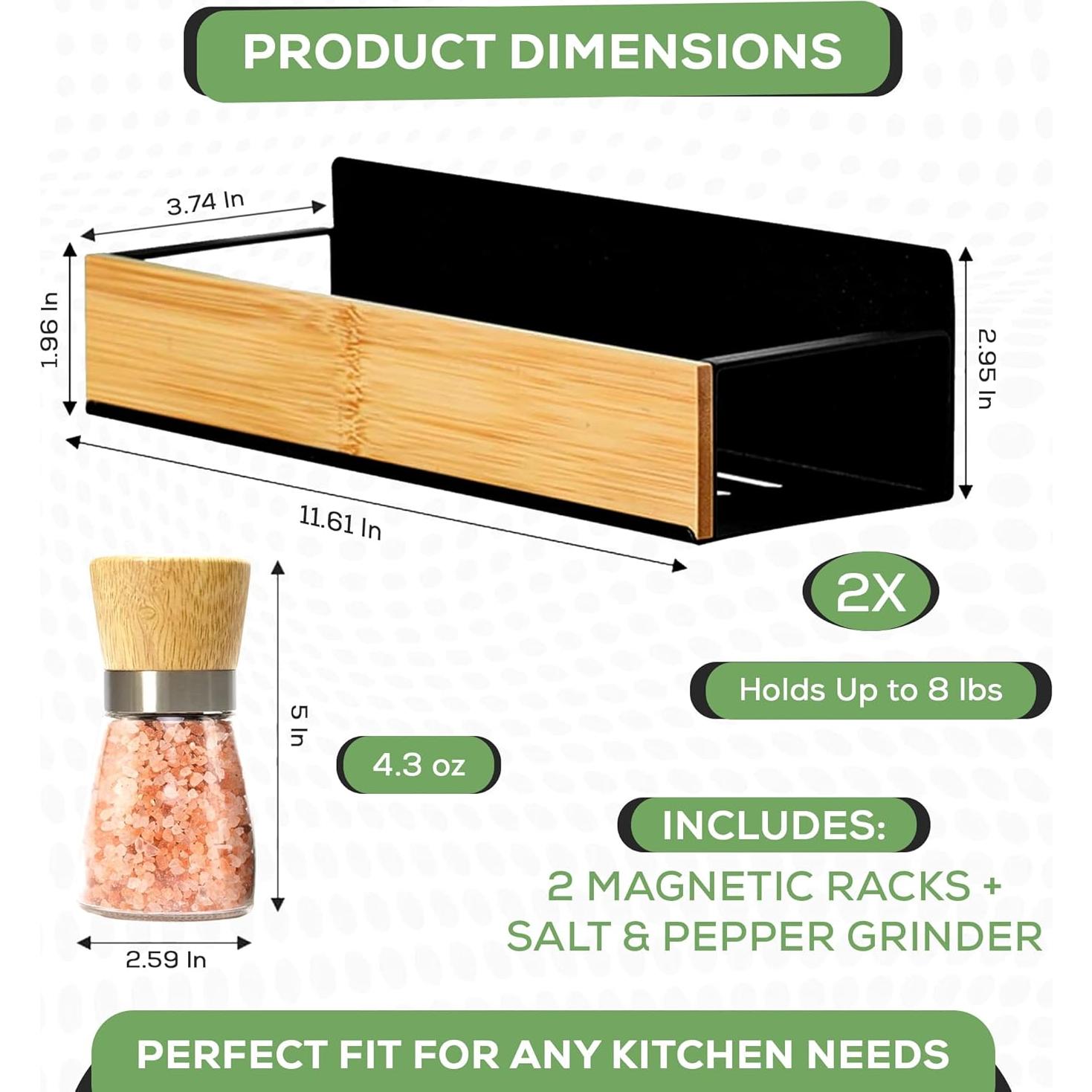 Estante Magnético para Especias Arrietta Home - 2 Piezas