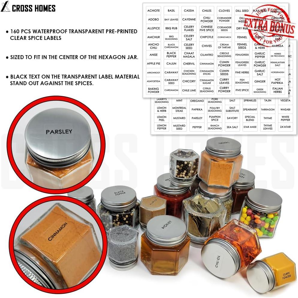 Paquete de 21 Tarros de Especias Magnéticos Cross Homes