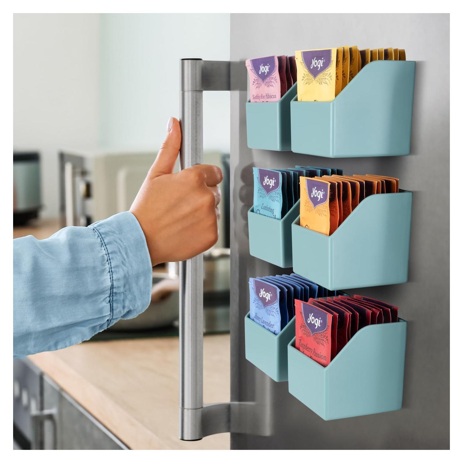 Organizador Magnético de Té Mona - 6 Soportes para Refrigerador